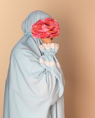 شرشف صلاة قطن مشروك نصف كلوش