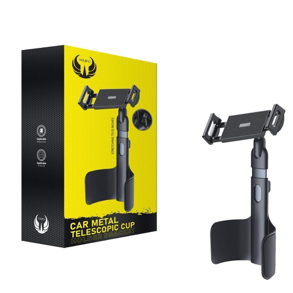 حامل 2*1 جوال +ايباد تلسكوبي للسيارة من YOUFO