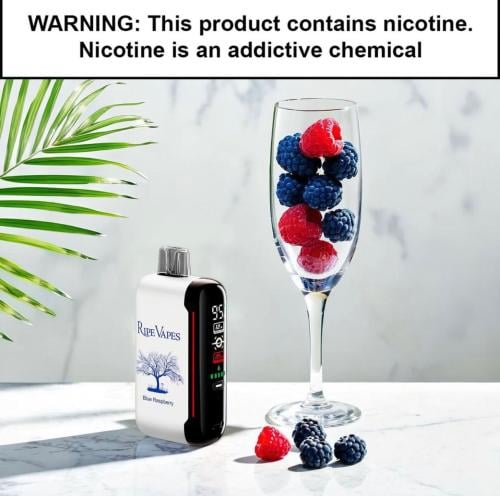 سحبة جاهزة توت ازرق RIPE VAPES Blue Raspberry 20000 Puffs Disposable