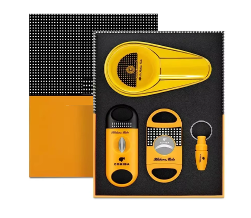 Cohiba Yellow Set 3 Cutters & Ashtray