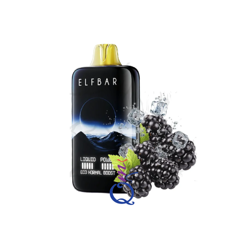 سحبة جاهزة توت اسود ايس Elf Bar Moon Night 40000 Puffs Blackberry Ice Disposable