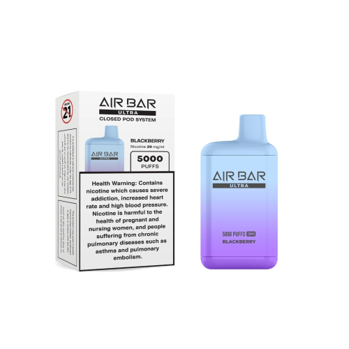 سحبة جاهزة توت أسود ايس AIR BAR ULTRA Blackberry Ice 5000 Puffs Disposable