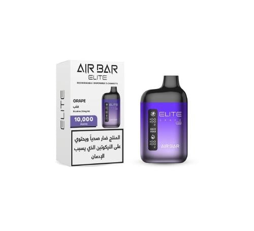 سحبة جاهزة عنب AIR BAR ELITE Grape 10000 Puffs Disposable