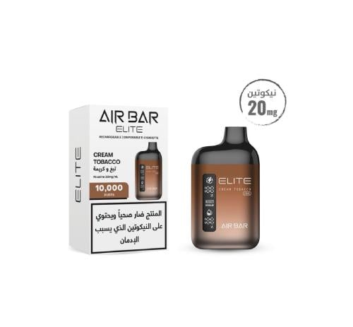 سحبة جاهزة توباكو كريمي AIR BAR ELITE Cream Tobacco 10000 Puffs Disposable