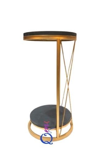 Golden Cylindrical Hookah Table