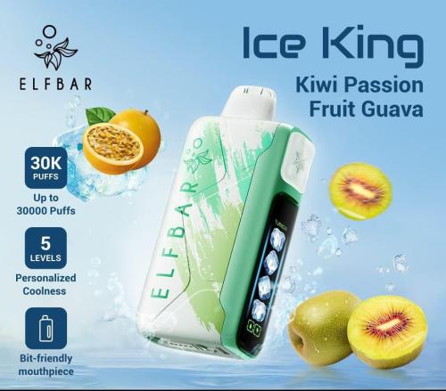 Elf Bar Ice King 30000 Puffs Kiwi Passion Fruit Guava Disposable