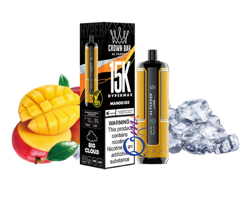Al Fakher Crown Bar Mango Ice 15000 Puffs Hypermax Disposable