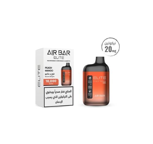 سحبة جاهزة خوخ مانجو AIR BAR ELITE Peach Mango 10000 Puffs Disposable