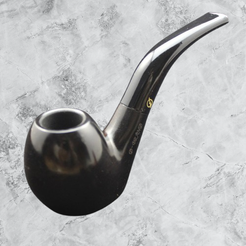 Cut Base Ebony Wood Tobacco Pipe