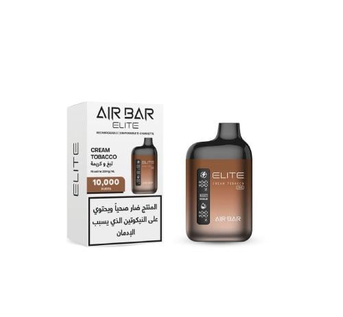سحبة جاهزة توباكو كريمي AIR BAR ELITE Cream Tobacco 10000 Puffs Disposable