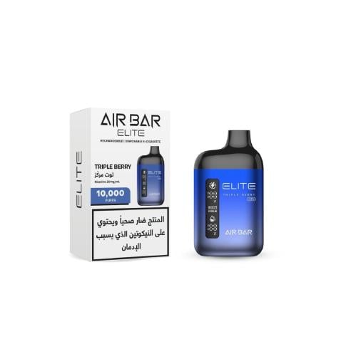 سحبة جاهزة توت مركز AIR BAR ELITE Triple Berry 10000 Puffs Disposable