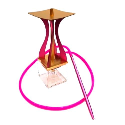 Premium Acrylic Hookah Yellow Pink
