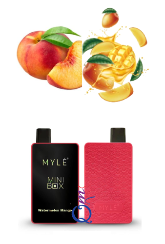 MYLÉ MINI BOX Peach Mango 1500 Puffs Disposable