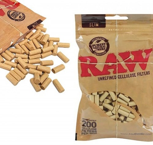 200 RAW Pre-Rolled Tips Cotton Slim