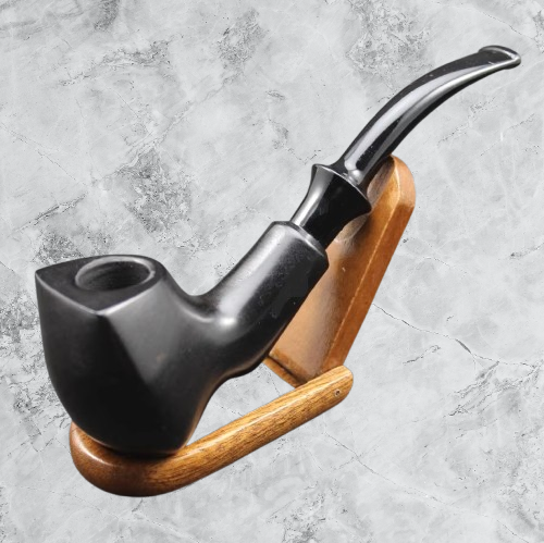 غليون خشب أبانوس Cut Ebony Wood Tobacco Pipe