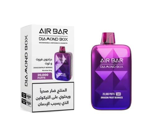 سحبة جاهزة توت دراجون فروت AIR BAR DIAMOND BOX Dragonfruit Berries 20000 Puffs 50mg Disposable