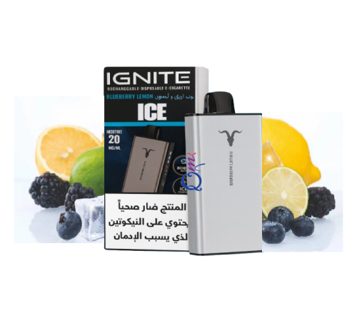 سحبة جاهزة توت ازرق ليمون ايس IGNITE V400 Blueberry Lemon Ice 40000 Puffs Disposable