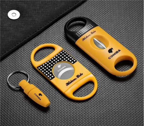 COHIBA Cigar Cutting Set Orange