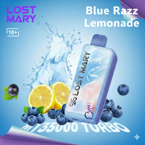 LOST MARY TURBO Blue Razz Lemonade 35000 Puffs Disposable