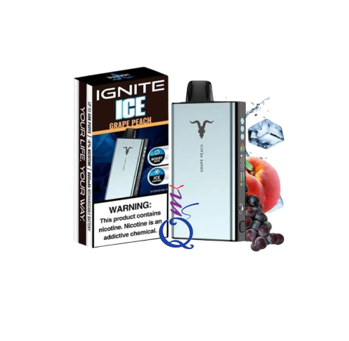 سحبة جاهزة عنب خوخ ايس IGNITE V400 Grape Peach Ice 40000 Puffs Disposable