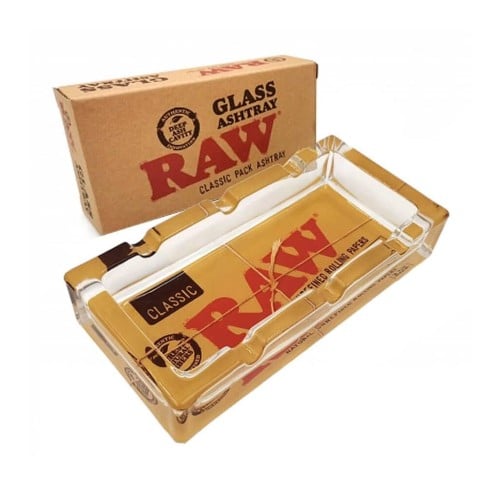 Raw Glass Rectangular Ashtray