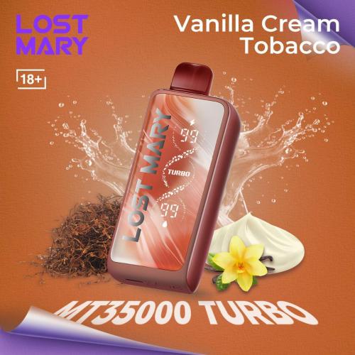 سحبة جاهزة لوست ميري توباكو فانيلا كريما LOST MARY TURBO VCT 35000 Puffs Disposable