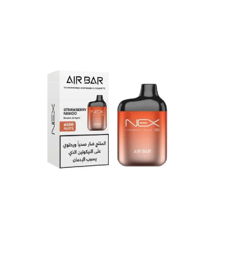 سحبة جاهزة فراولة مانجو AIR BAR NEX Strawberry Mango 6500 Puffs Disposable