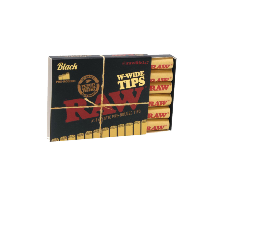 Raw Pre-Rolled Filter Black Tips