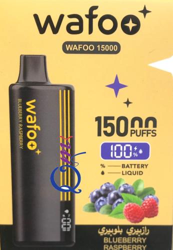 سحبة جاهزة وافو بلوبيري رازبيري Wafoo Blueberry Raspberry 15000 Puffs Disposable