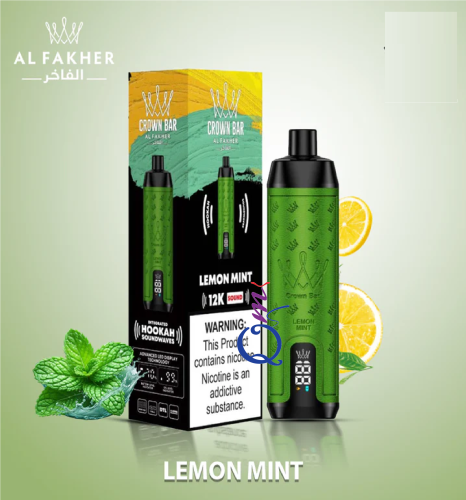 Al Fakher Crown Bar Sound Lemon Mint 12000 Puffs Disposable