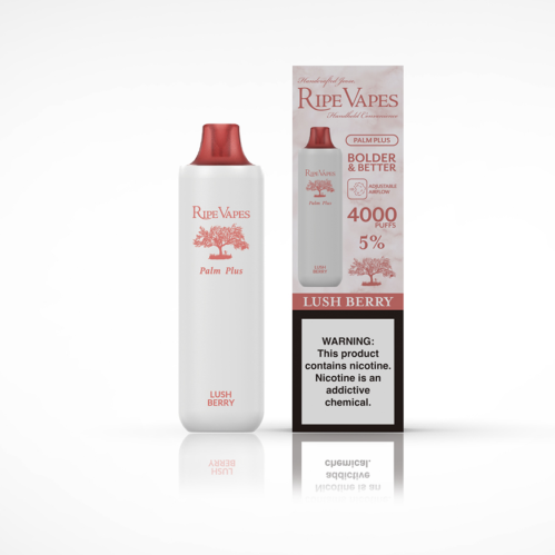 سحبة جاهزة بطيخ توت RIPE VAPES PALM PLUS Lush Berry 4000 Puffs 50mg Disposable