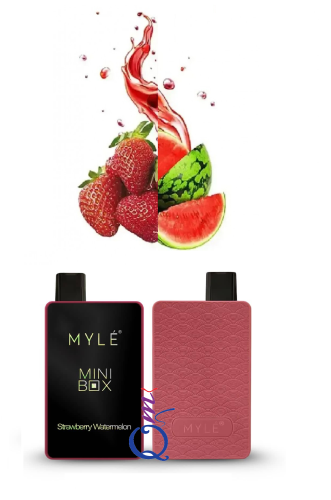 سحبة جاهزة مايلي فراولة بطيخ MYLÉ MINI BOX Strawberry Watermelon 1500 Puffs Disposable