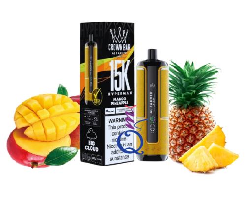 Al Fakher Crown Bar Mango Pineapple 15000 Puffs Hypermax Disposable