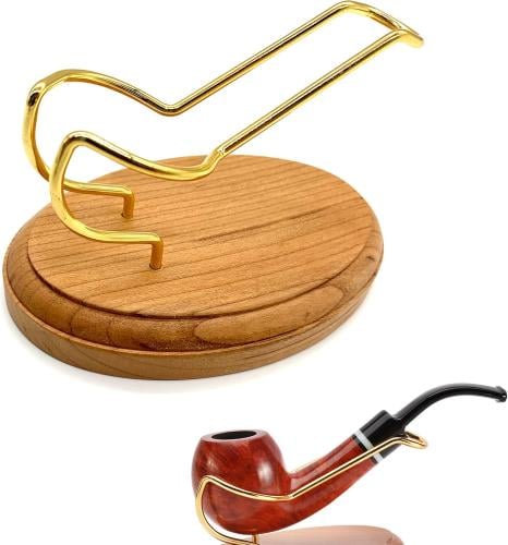 Wood Pipe Tobacco Stand