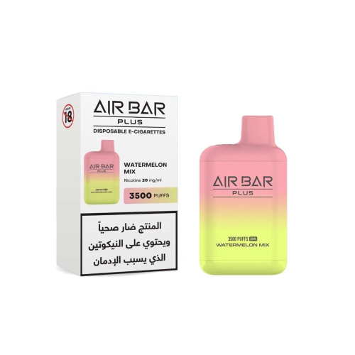 سحبة جاهزة بطيخ مكس AIR BAR PLUS Watermelon Mix 3500 Puffs Disposable