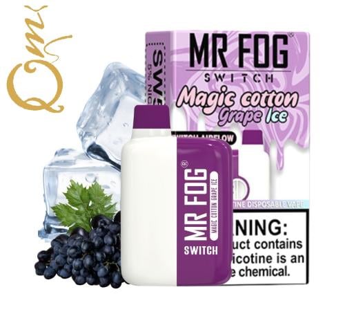 سحبة مستر فوج جاهزة حلوى القطن عنب أيس MR FOG Switch Magic Cotton Grape Ice 5500 Puffs Disposable
