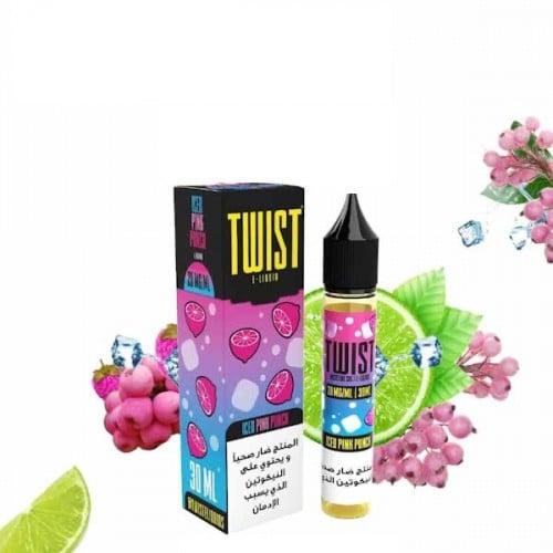 نكهة تويست خليط الليمون الوردي مع التوت الأحمر ولمسة باردة منعشة TWIST Ice Pink Punch 20mg
