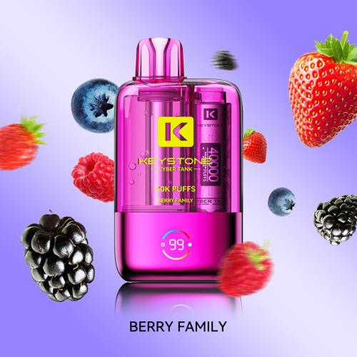 سحبة جاهزة كي ستون توت فاميلي KEYSTONE CYBER TANK Berry Family 40000 Puffs