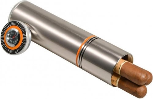 حافظة سيجار ستانلس Stainless Steel Cigar Humidor