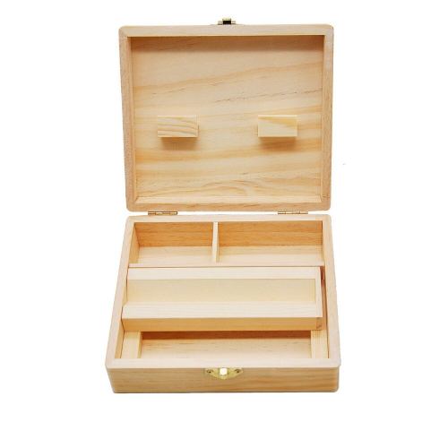 WOOD ROLLING BOX