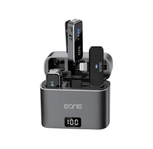 اي ون ميكروفون لاسلكي ليتننج للايفون يُعرف أيضًا باسم "EONE Wireless Microphone".