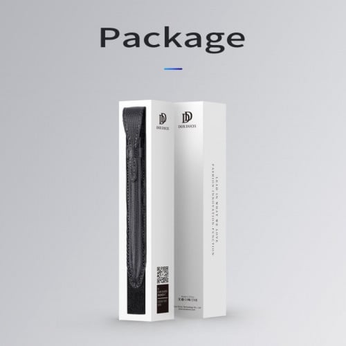 غلاف دوكس دوتشيز جلد مع شريط مطاط لقلم ابل وقلم دوكس دوتشيز وجميع انواع الاقلام الالكترونية