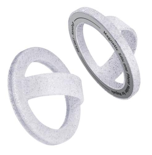 مسكة هلمت نانو بوب سليكون جلي متوافقة مع ماج سيف -  ابيض كرستالي