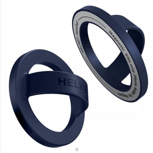 مسكة هلمت نانو بوب سليكون جلي متوافقة مع ماج سيف -  ازرق