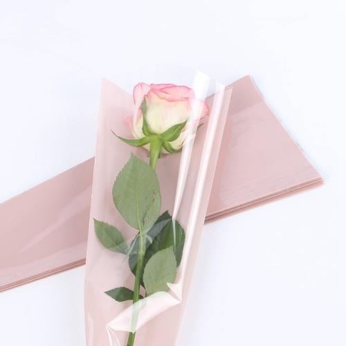 بلاستيك تغليف للورد المفرد لحمي ( 50حبة )