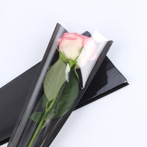 بلاستيك تغليف للورد المفرد اسود (50حبة)