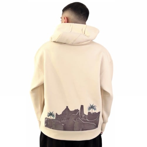 هودي اوف وايت للجنسين Oversized