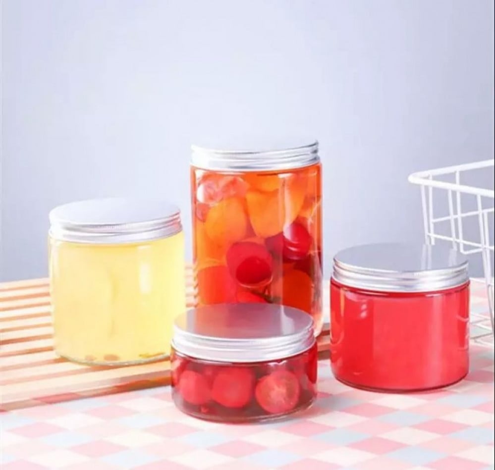 800ml plastic jar with metal lid
