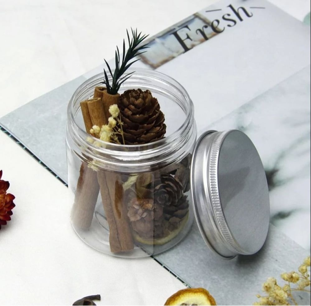 800ml plastic jar with metal lid