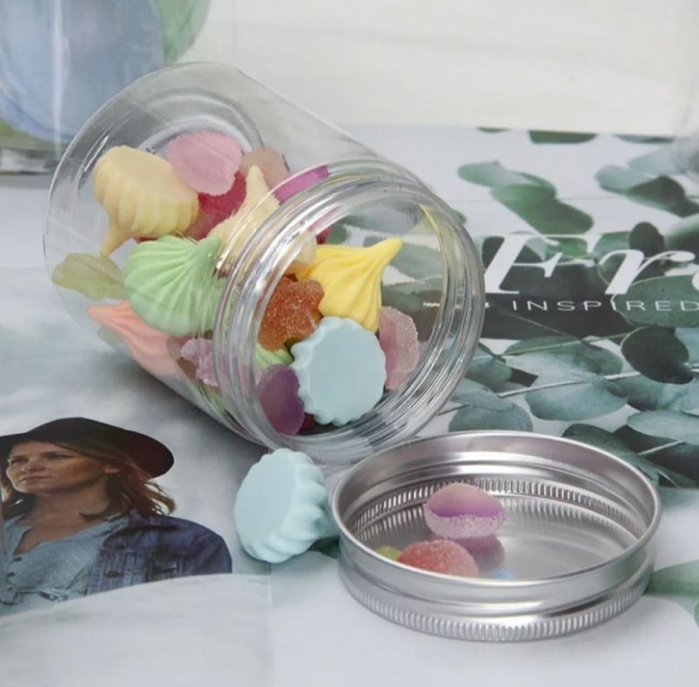 800ml plastic jar with metal lid